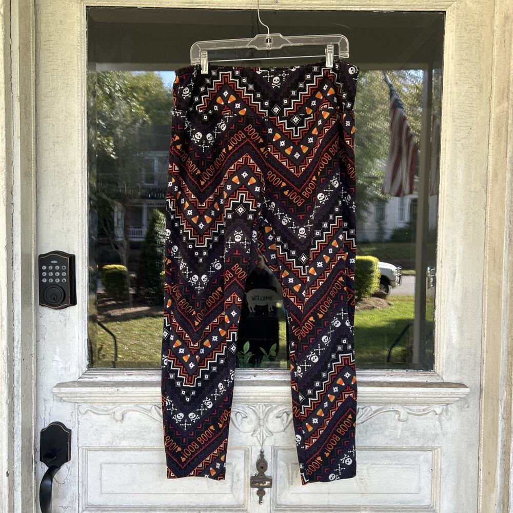Terra‎ and Sky Womens Plus Size Halloween Leggings 2X A2